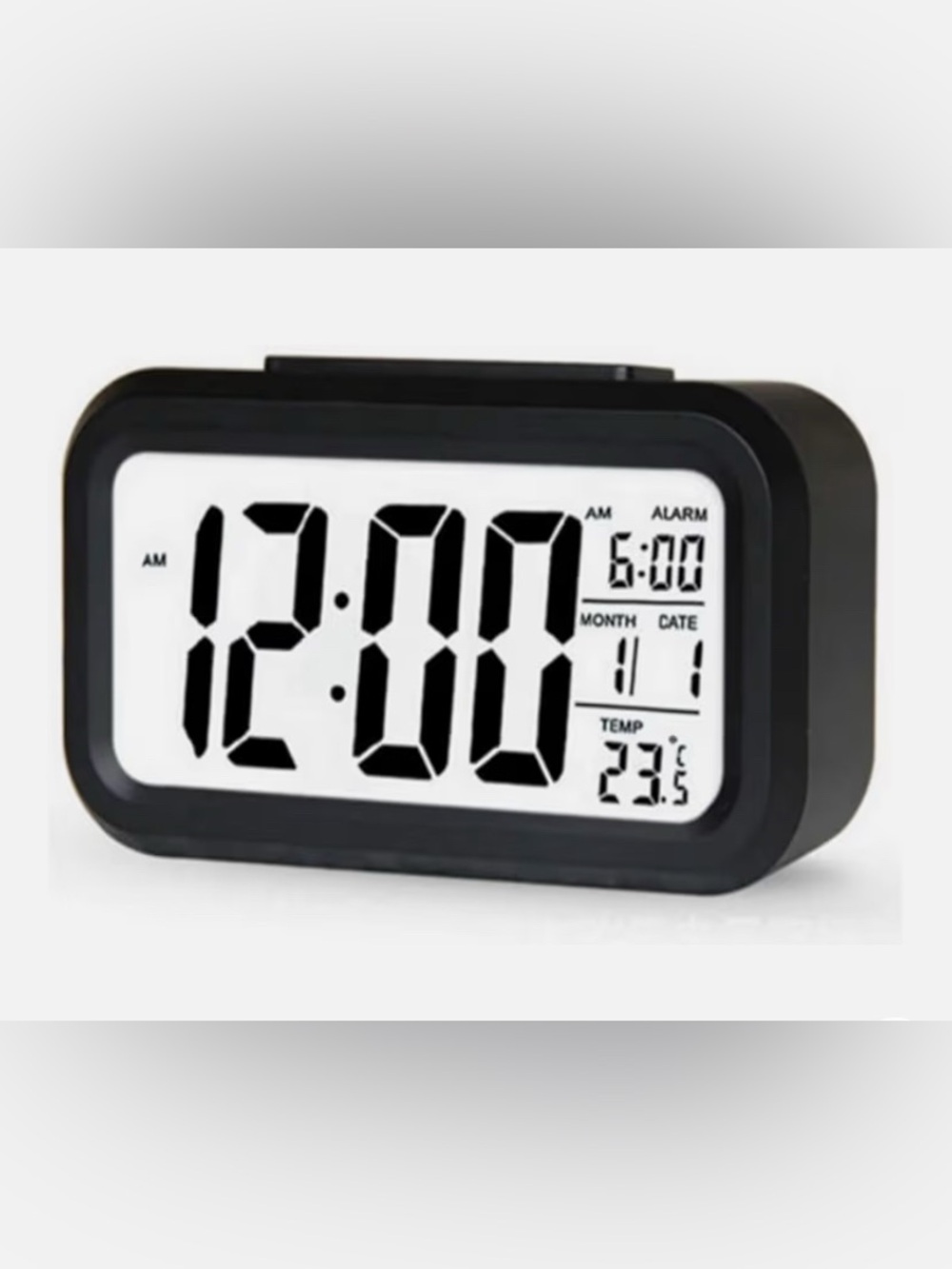 NWT No Label Black Digital LED Clock